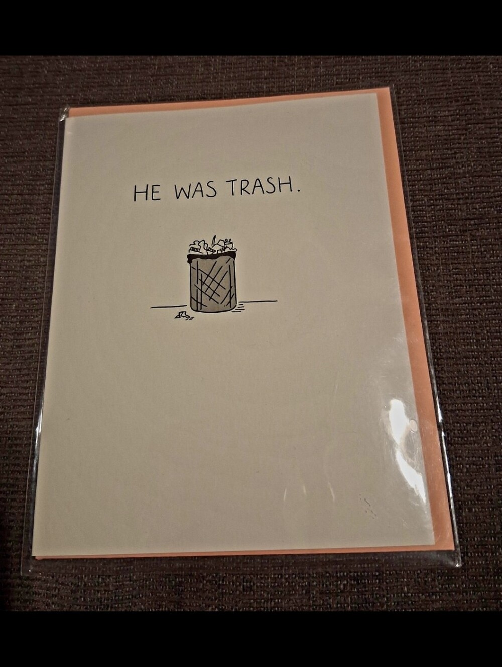 FUNNY Breakup Card 'He Was Trash'